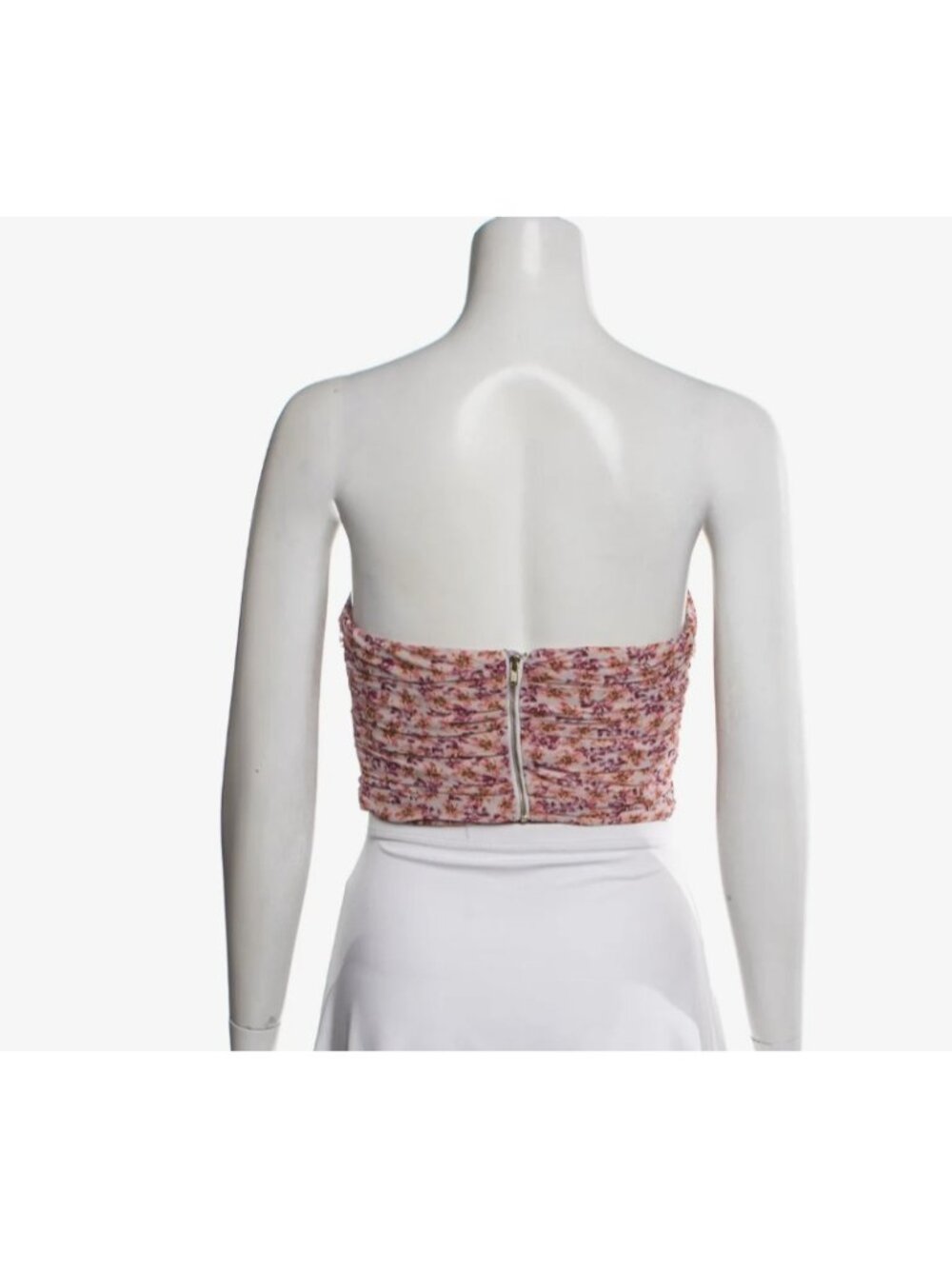 Amur Slim Crop Tube Floral Strapless Top - Picture 6 of 7